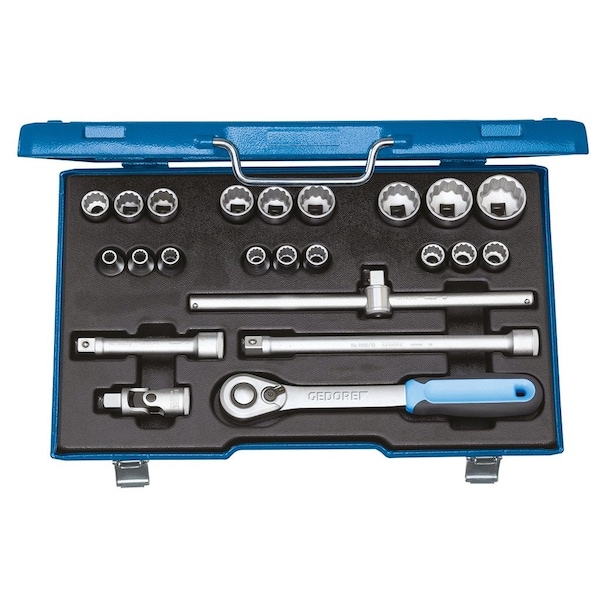 Socket Set, 1/2", 23 pcs., UD, 8-32mm